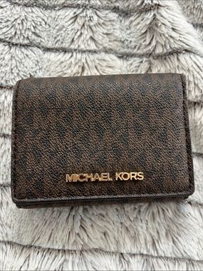 Michael Kors Compact Wallet, Brown